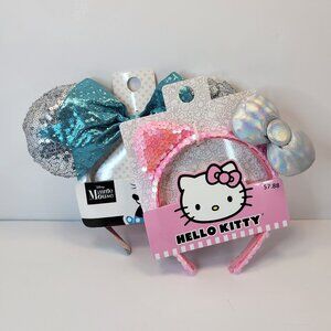 Hello Kitty / Minnie Mouse 3D Headbands with Ears | Girl's OS | Sequins Bows NEW
